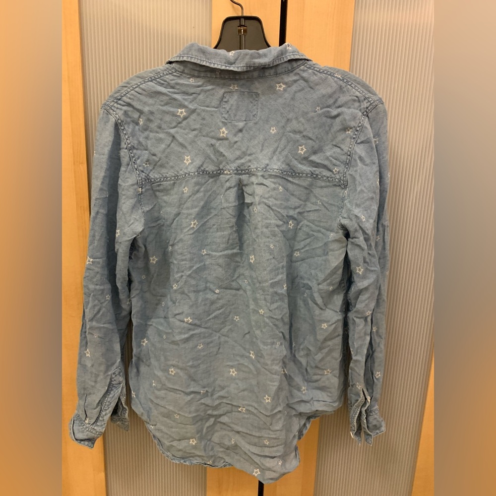 Rails Chambray With Star Print Button Down Shirt … - image 2